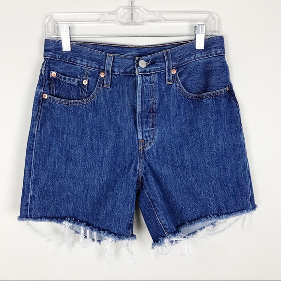 Levi’s 501 Button Fly Cut Off Denim Shorts 27